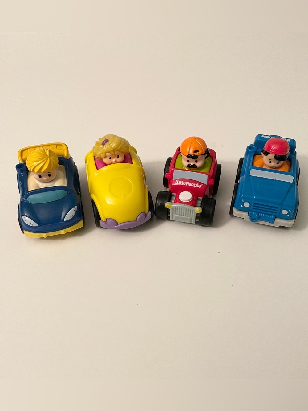 Fisher-Price Little People Wheelies Vehicles & Figures Lot of 4